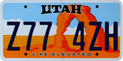 UT license plate Z774ZH