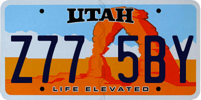 UT license plate Z775BY