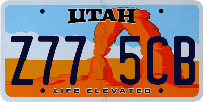 UT license plate Z775CB
