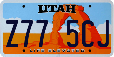 UT license plate Z775CJ