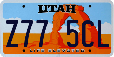 UT license plate Z775CL