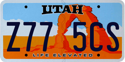 UT license plate Z775CS