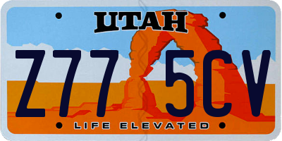 UT license plate Z775CV