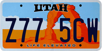 UT license plate Z775CW