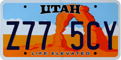 UT license plate Z775CY