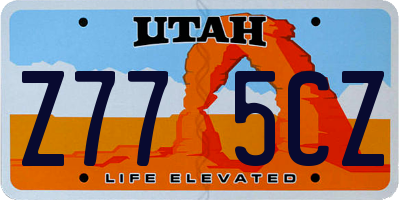 UT license plate Z775CZ