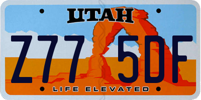 UT license plate Z775DF