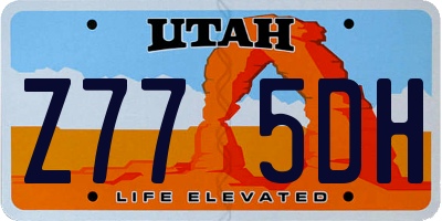 UT license plate Z775DH
