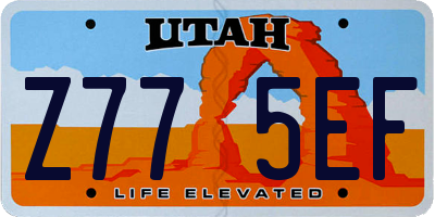 UT license plate Z775EF
