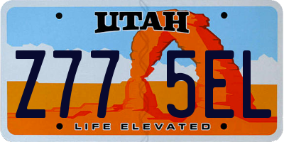 UT license plate Z775EL