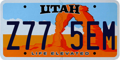 UT license plate Z775EM