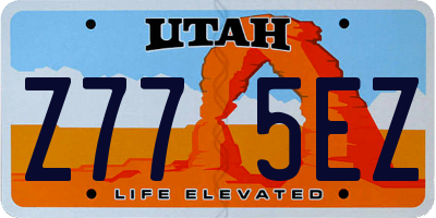 UT license plate Z775EZ