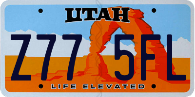 UT license plate Z775FL