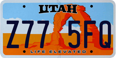 UT license plate Z775FQ