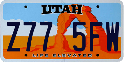 UT license plate Z775FW
