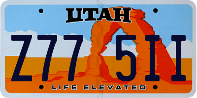 UT license plate Z775II