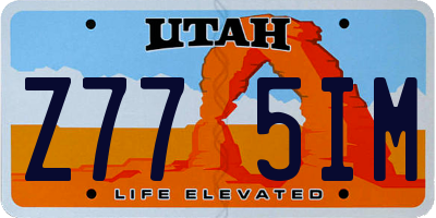 UT license plate Z775IM
