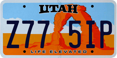 UT license plate Z775IP