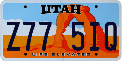 UT license plate Z775IQ