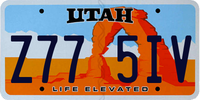 UT license plate Z775IV