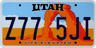 UT license plate Z775JI