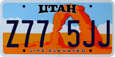 UT license plate Z775JJ