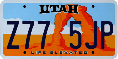 UT license plate Z775JP