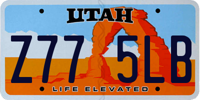 UT license plate Z775LB