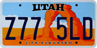 UT license plate Z775LD