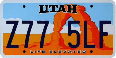 UT license plate Z775LF