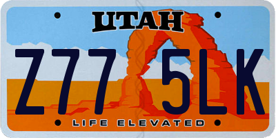 UT license plate Z775LK