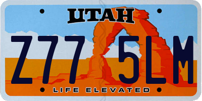 UT license plate Z775LM