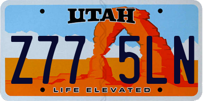 UT license plate Z775LN