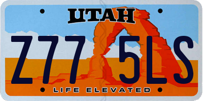 UT license plate Z775LS