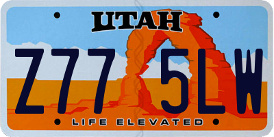 UT license plate Z775LW