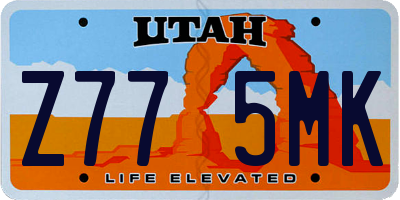 UT license plate Z775MK