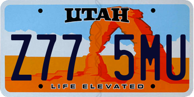 UT license plate Z775MU