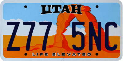 UT license plate Z775NC
