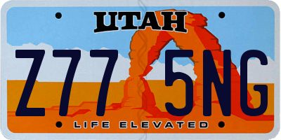 UT license plate Z775NG