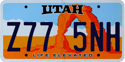 UT license plate Z775NH