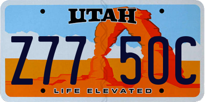 UT license plate Z775OC