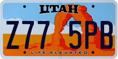 UT license plate Z775PB