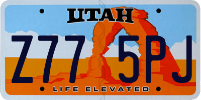 UT license plate Z775PJ