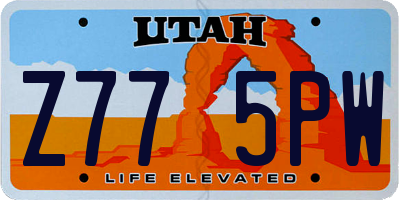 UT license plate Z775PW