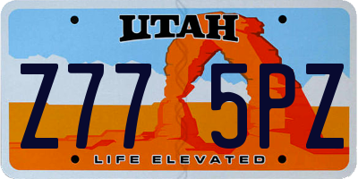 UT license plate Z775PZ