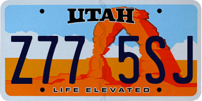 UT license plate Z775SJ