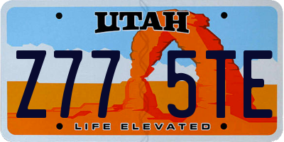 UT license plate Z775TE