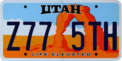 UT license plate Z775TH