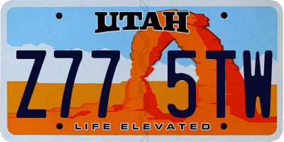 UT license plate Z775TW
