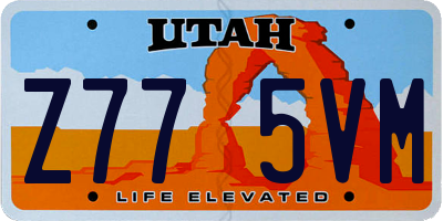 UT license plate Z775VM